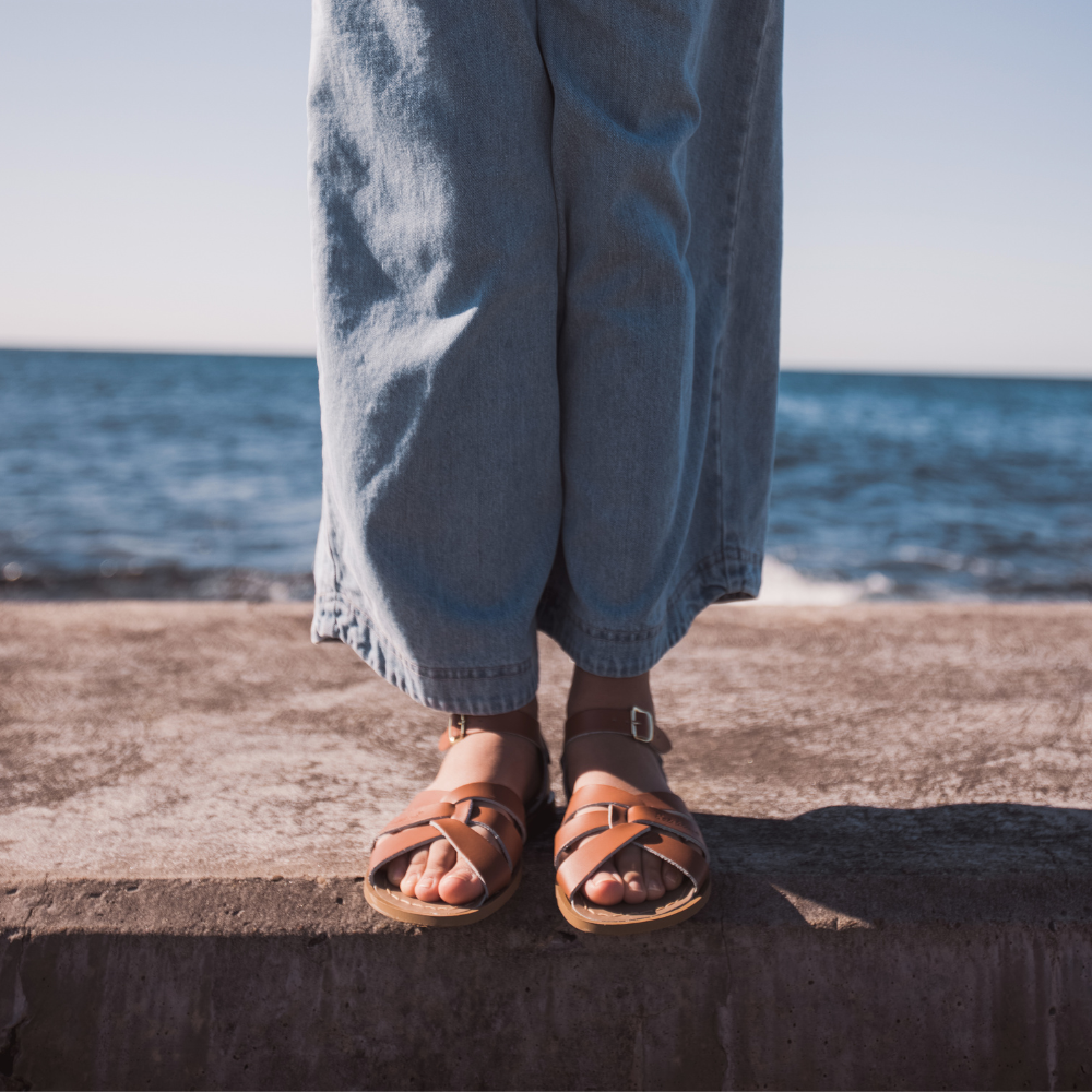 Salt-Water Sandals Original Tan sandali bimbo cuoio impermeabile