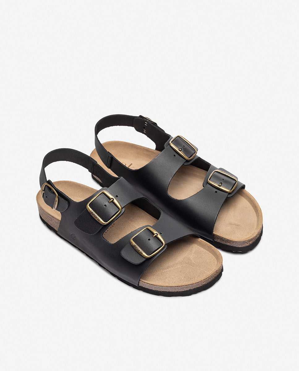 Yokono MACAM-151 sandali uomo nero pelle