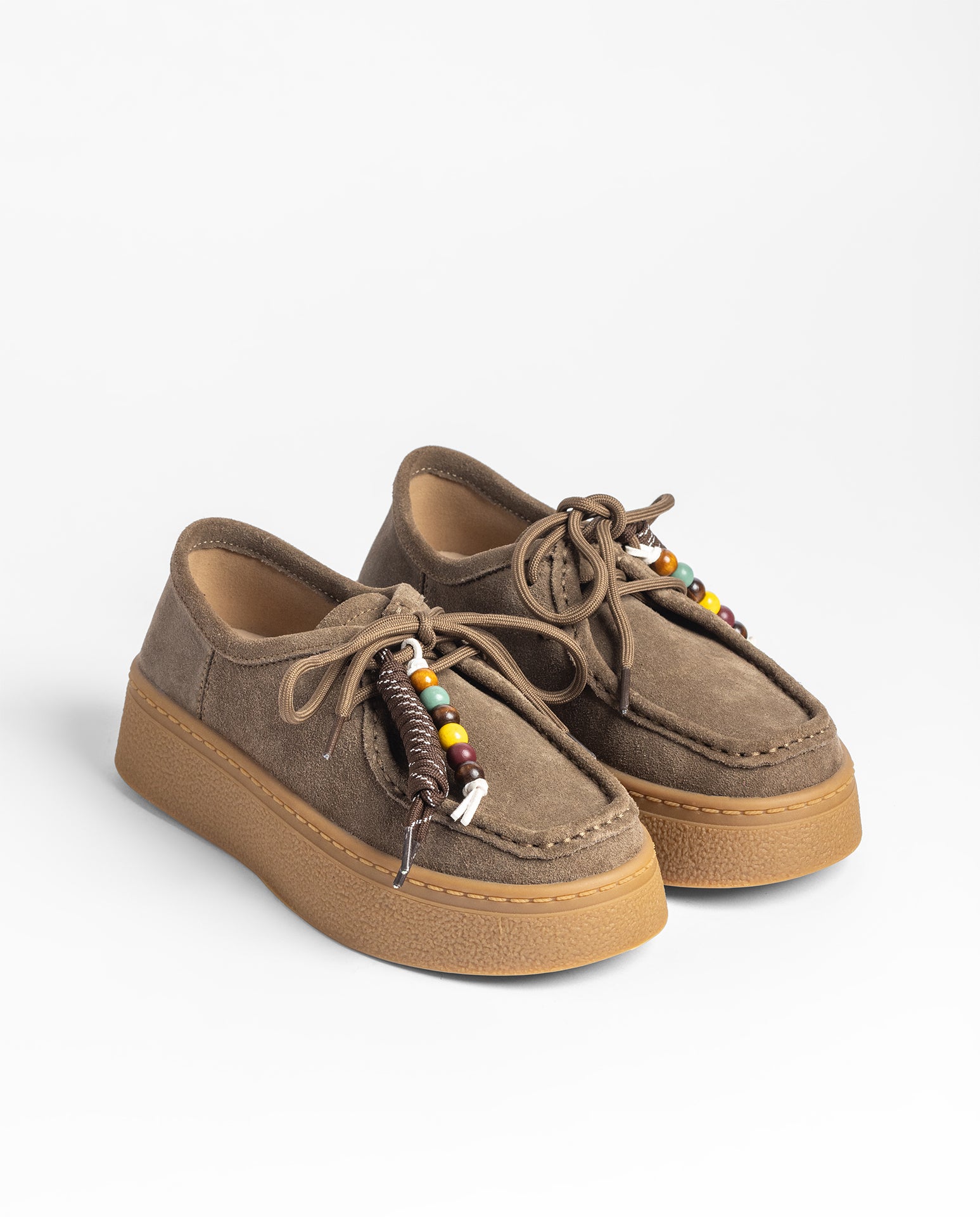 Yokono Maladeta 260 décolleté marrone in pelle con lacci