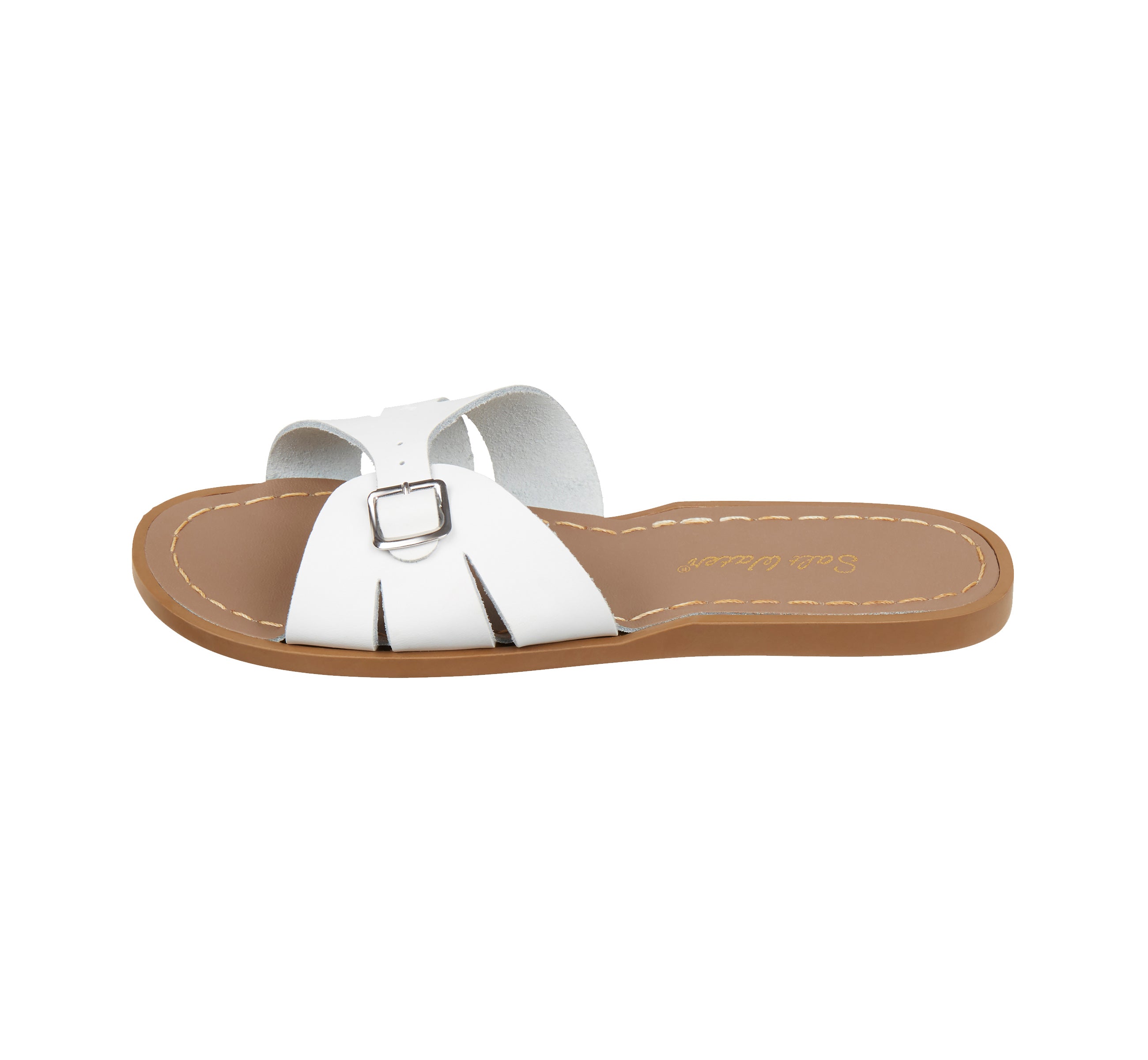 Salt-Water Classic Slide ciabatte donna bianche in cuoio