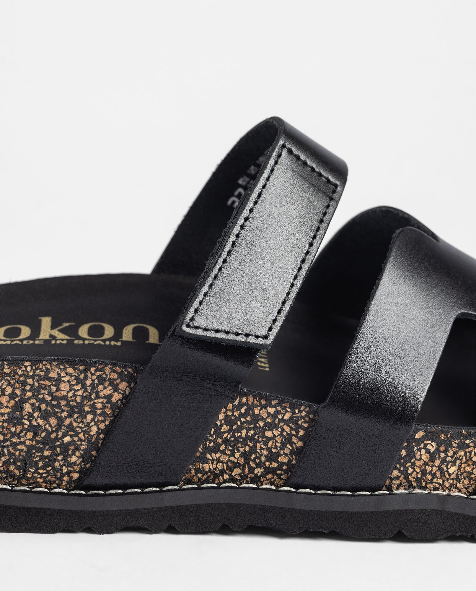 Yokono Oca-125 sandali con plateau neri in pelle
