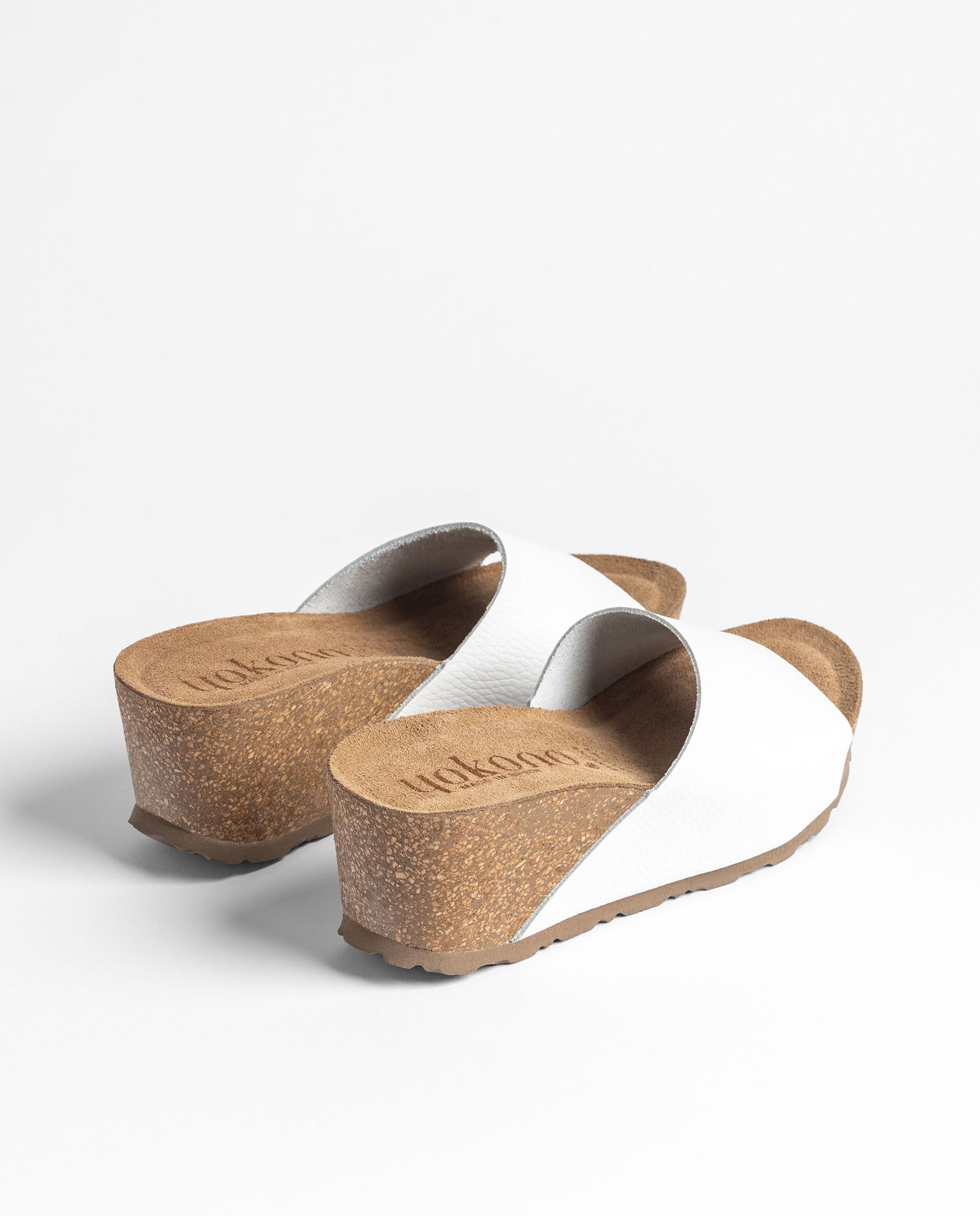 Yokono Bari 265 sandalo zeppa donna bianco in pelle