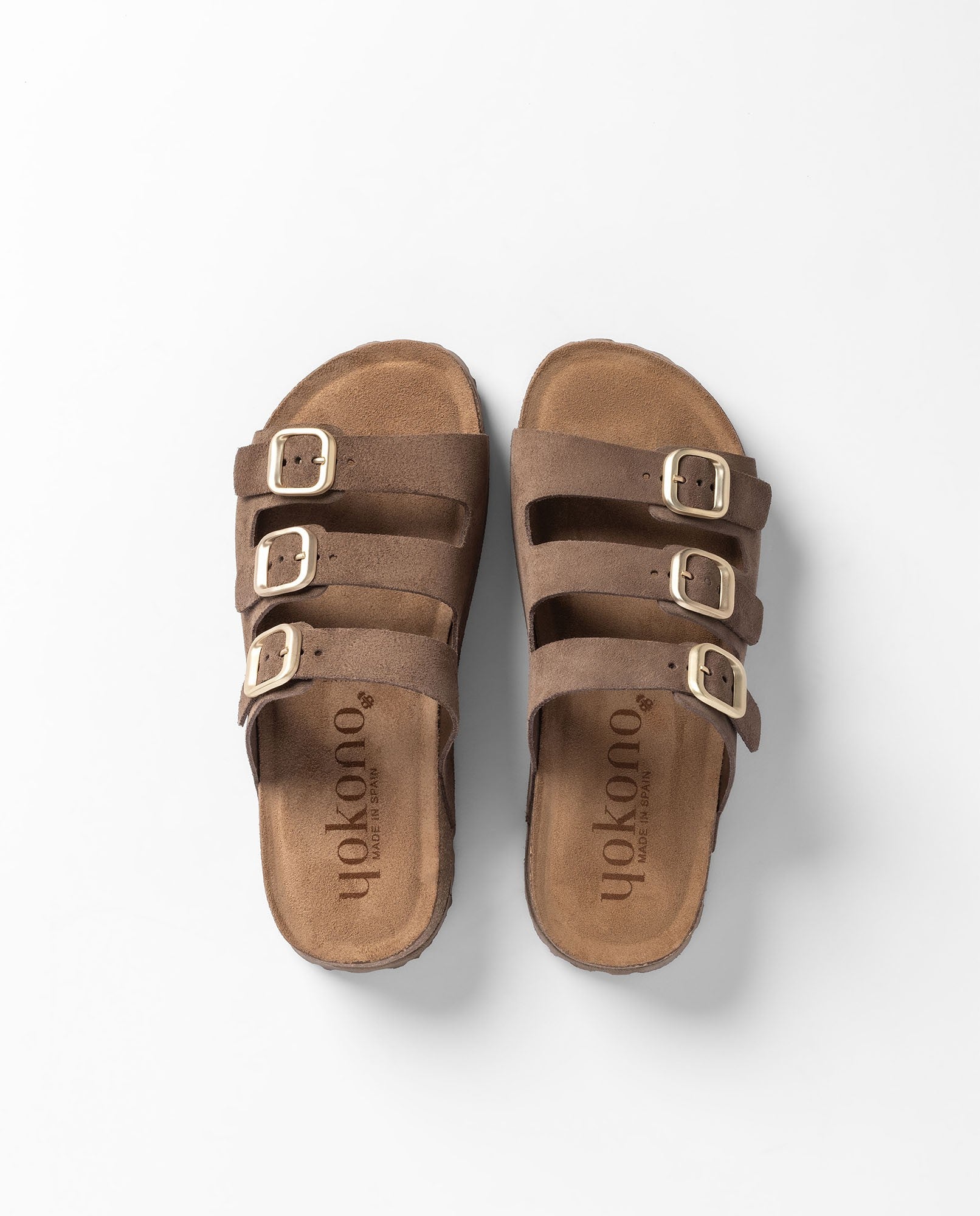 Yokono WIWI-263 sandali plateau marrone scuro pelle