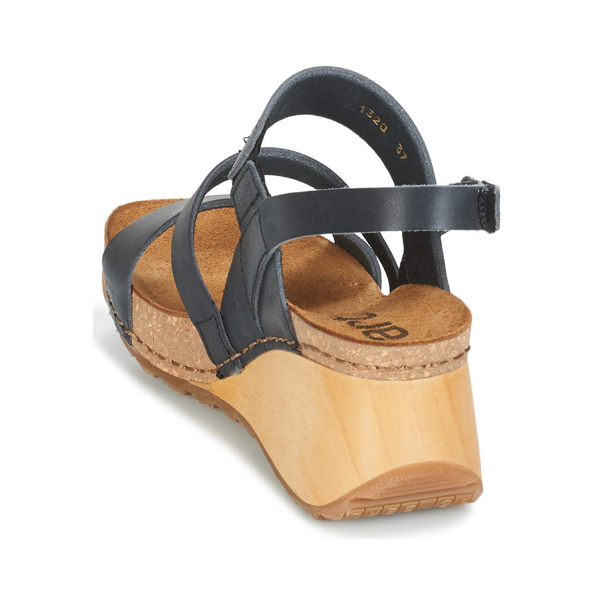 ART Borne sandali donna punta aperta EU 39 zeppa legno