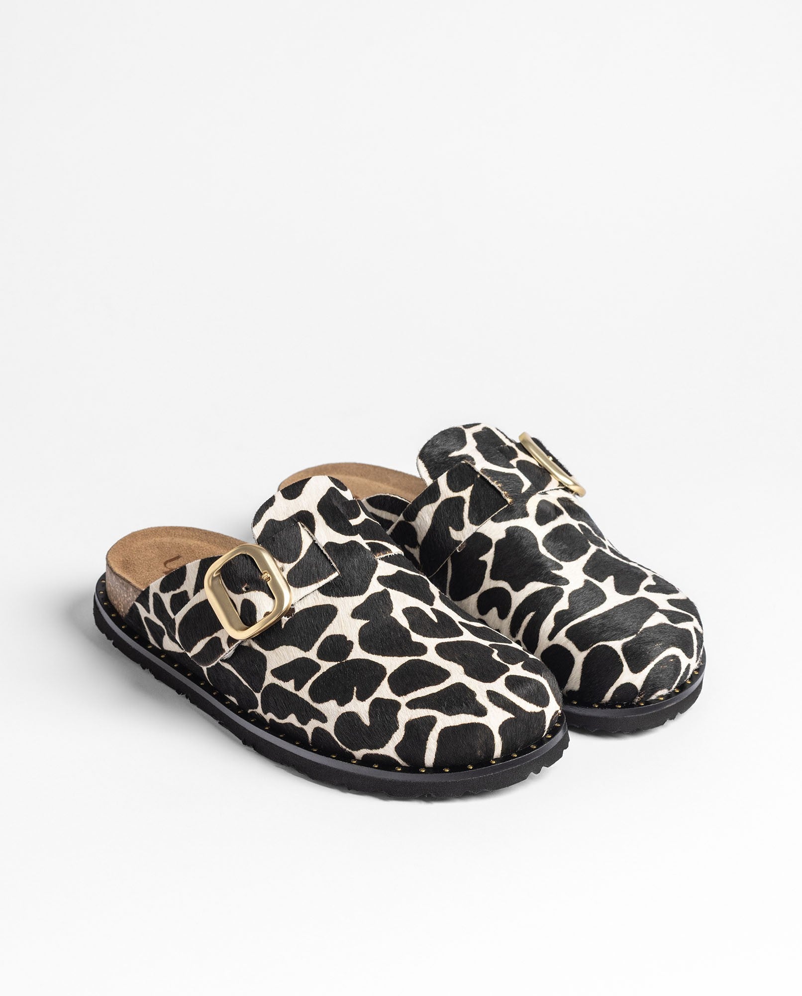 Yokono Bolus 599 zoccoli giraffa in pelle con fibbia
