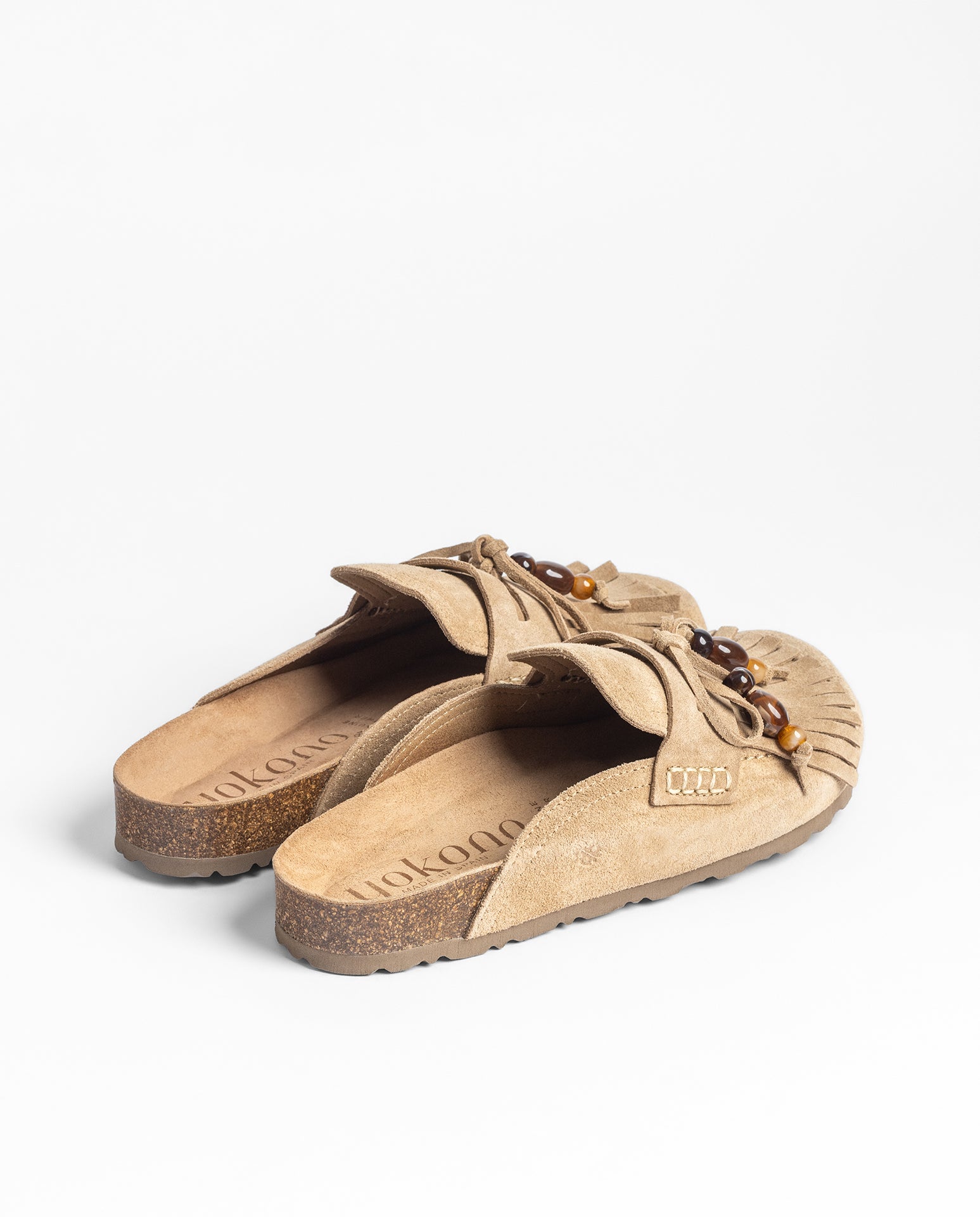 Yokono Teide-002 zoccoli donna beige in pelle
