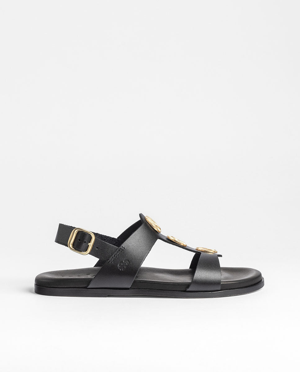 Yokono Deira-272 sandali bassi neri incrociati