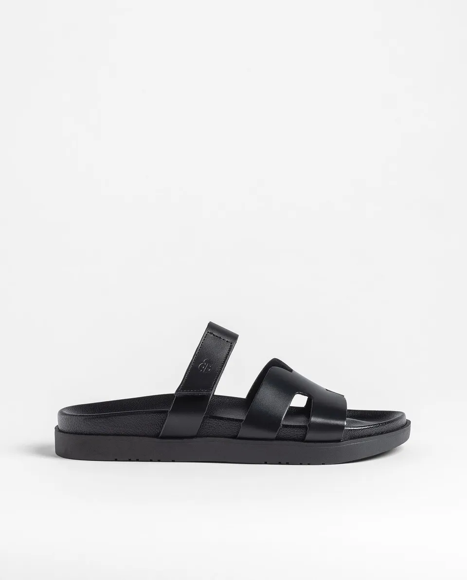 Yokono Morena-125 sandali bassi nero in pelle