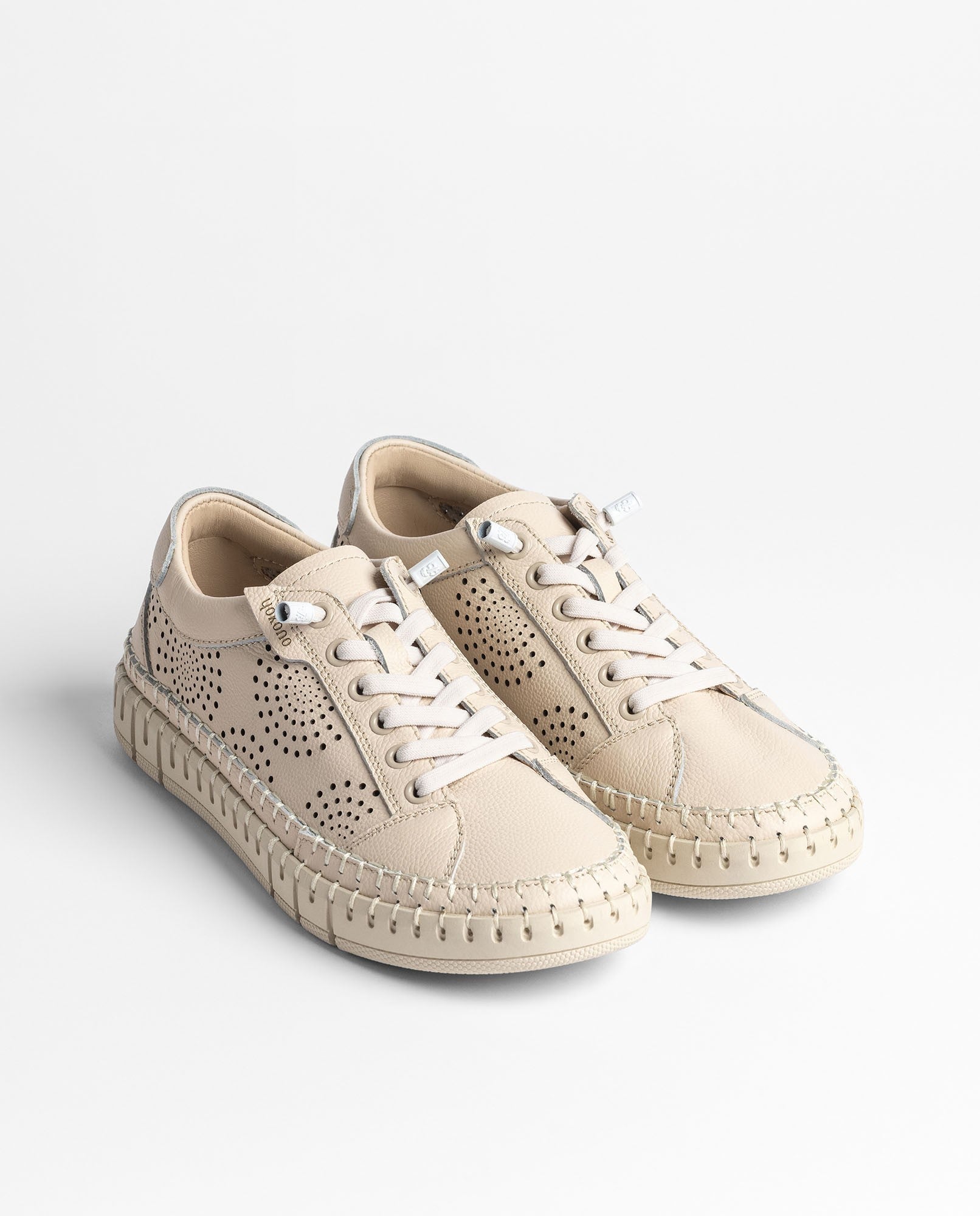 Yokono Flow-100 sneakers donna beige traforate