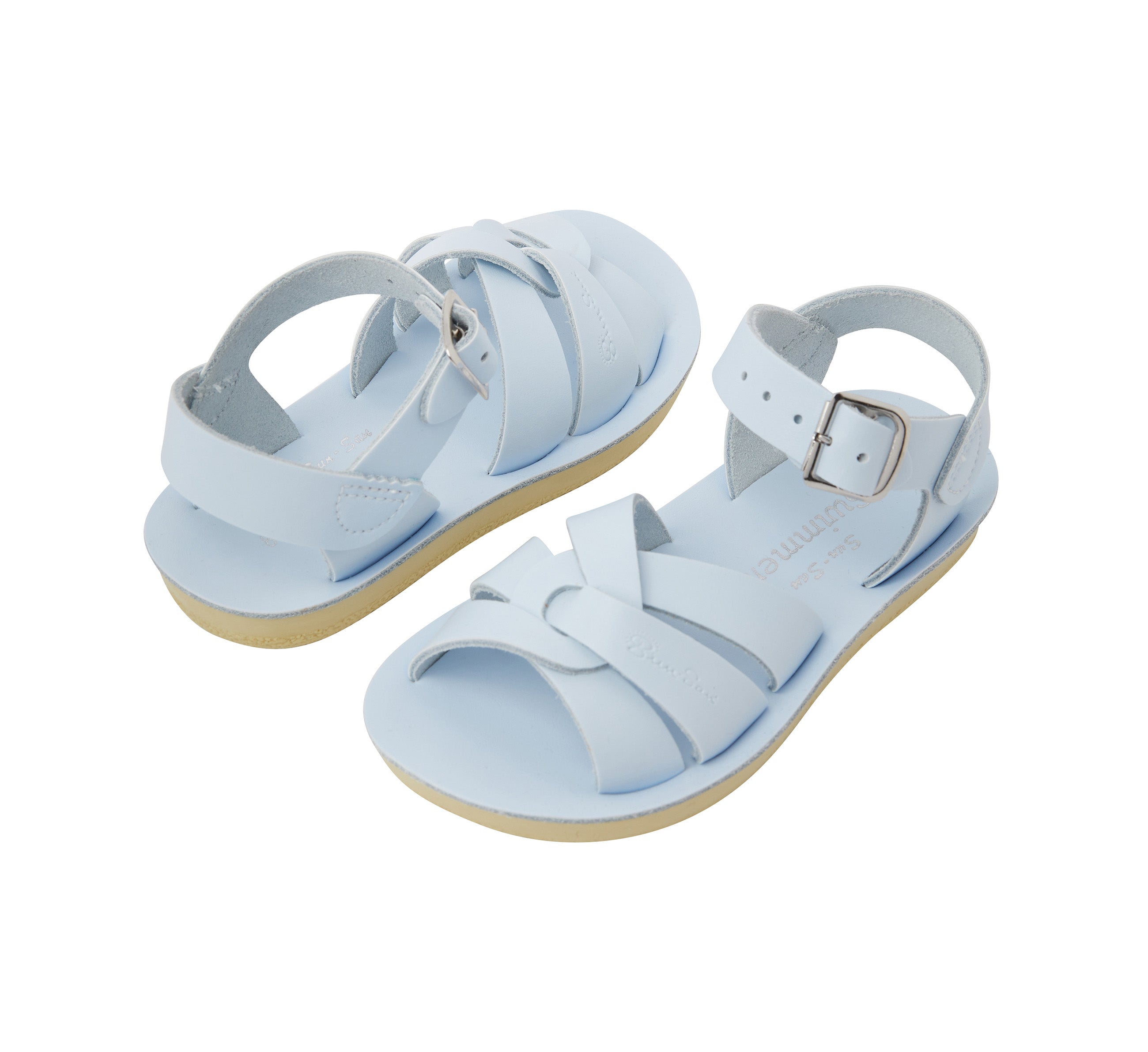 Salt-Water Swimmer sandali bambino azzurri cuoio