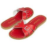Salt-Water Classic Slide ciabatte donna rosse in cuoio