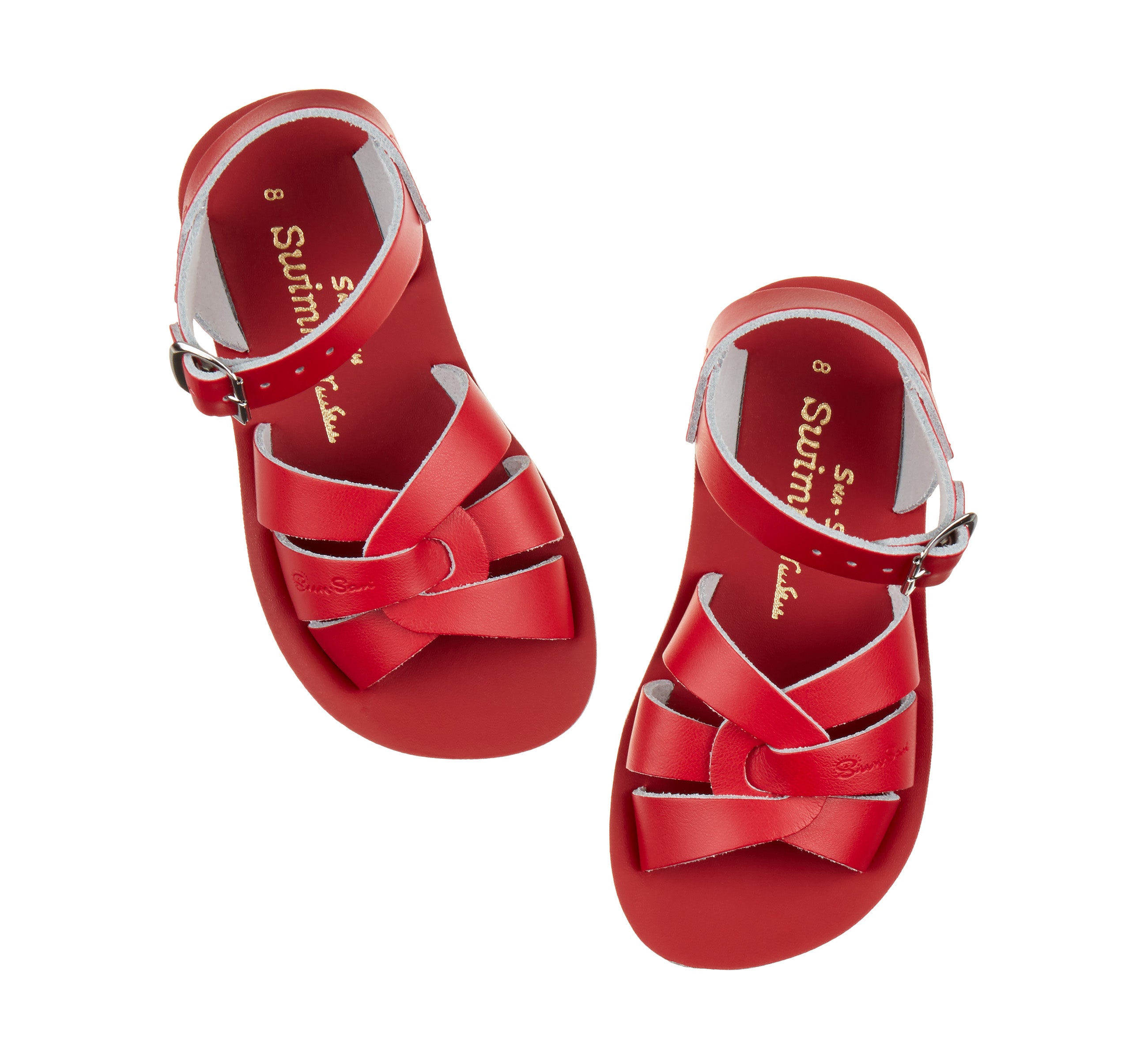 Salt-Water Swimmer sandali bimbo rossi in cuoio