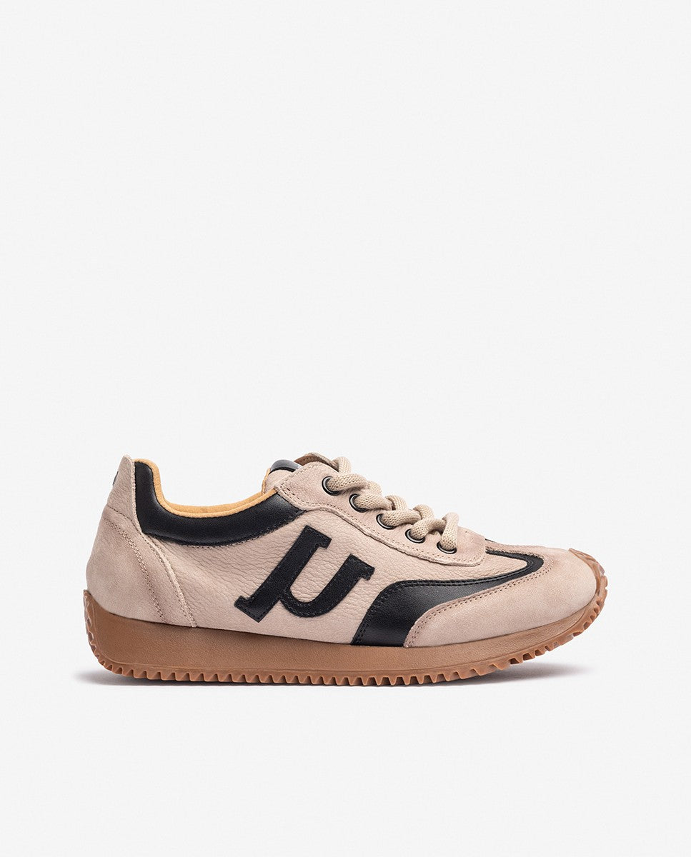 Yokono Guam-001 sneakers donna beige in pelle