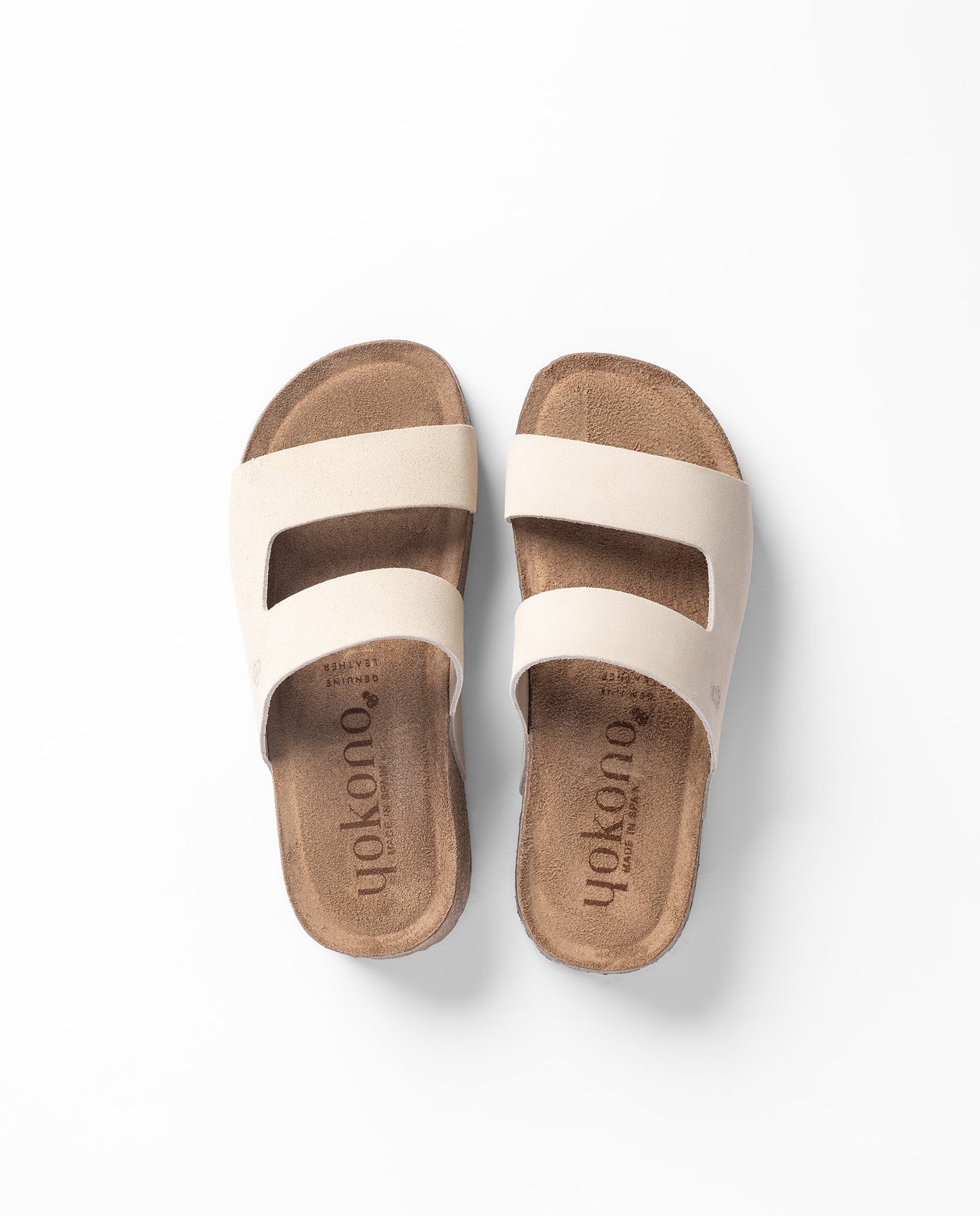 Yokono Wiwi 260 sandalo plateau beige in pelle