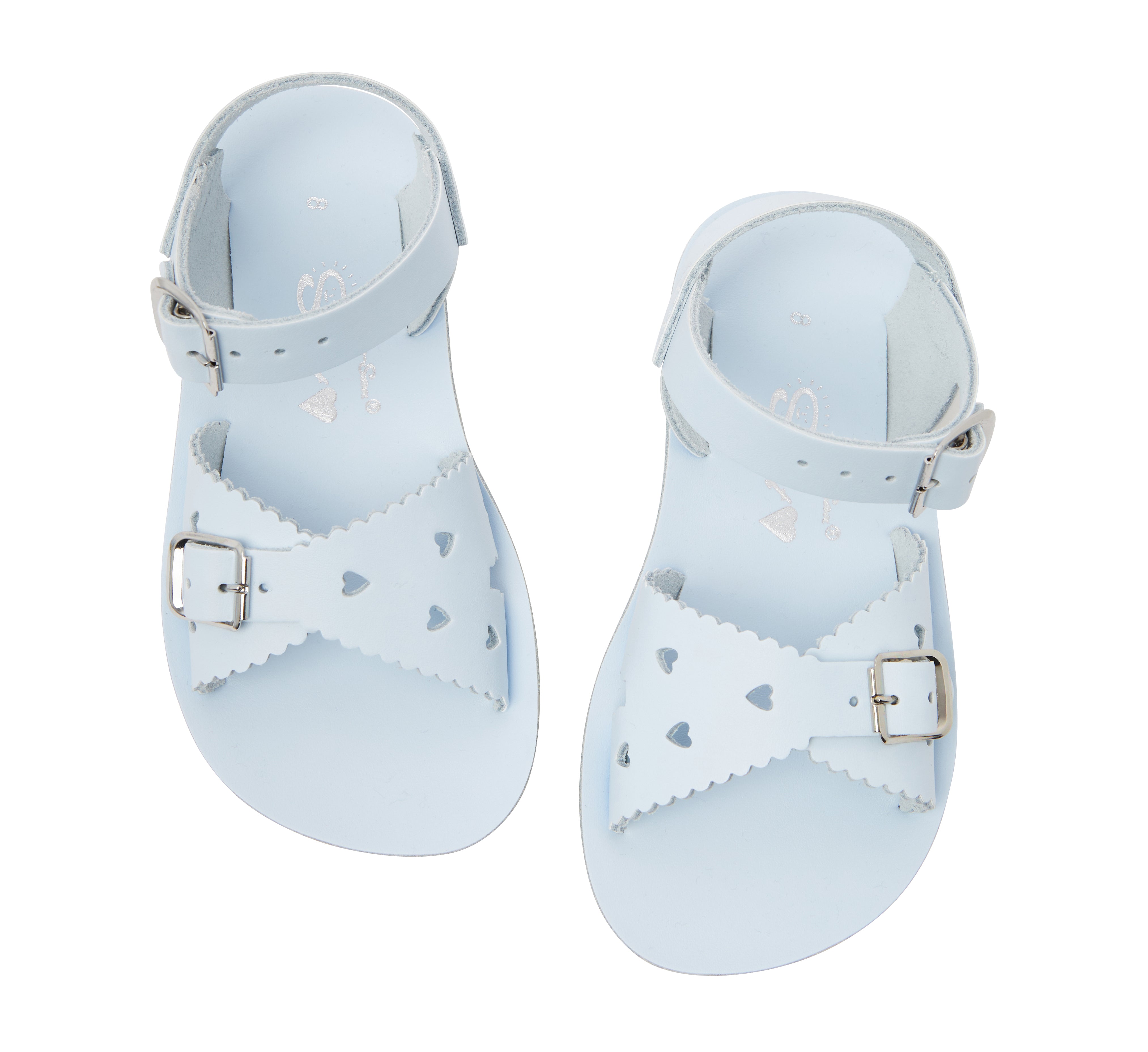 Salt-Water Sweetheart Light Blue sandali bimba in cuoio
