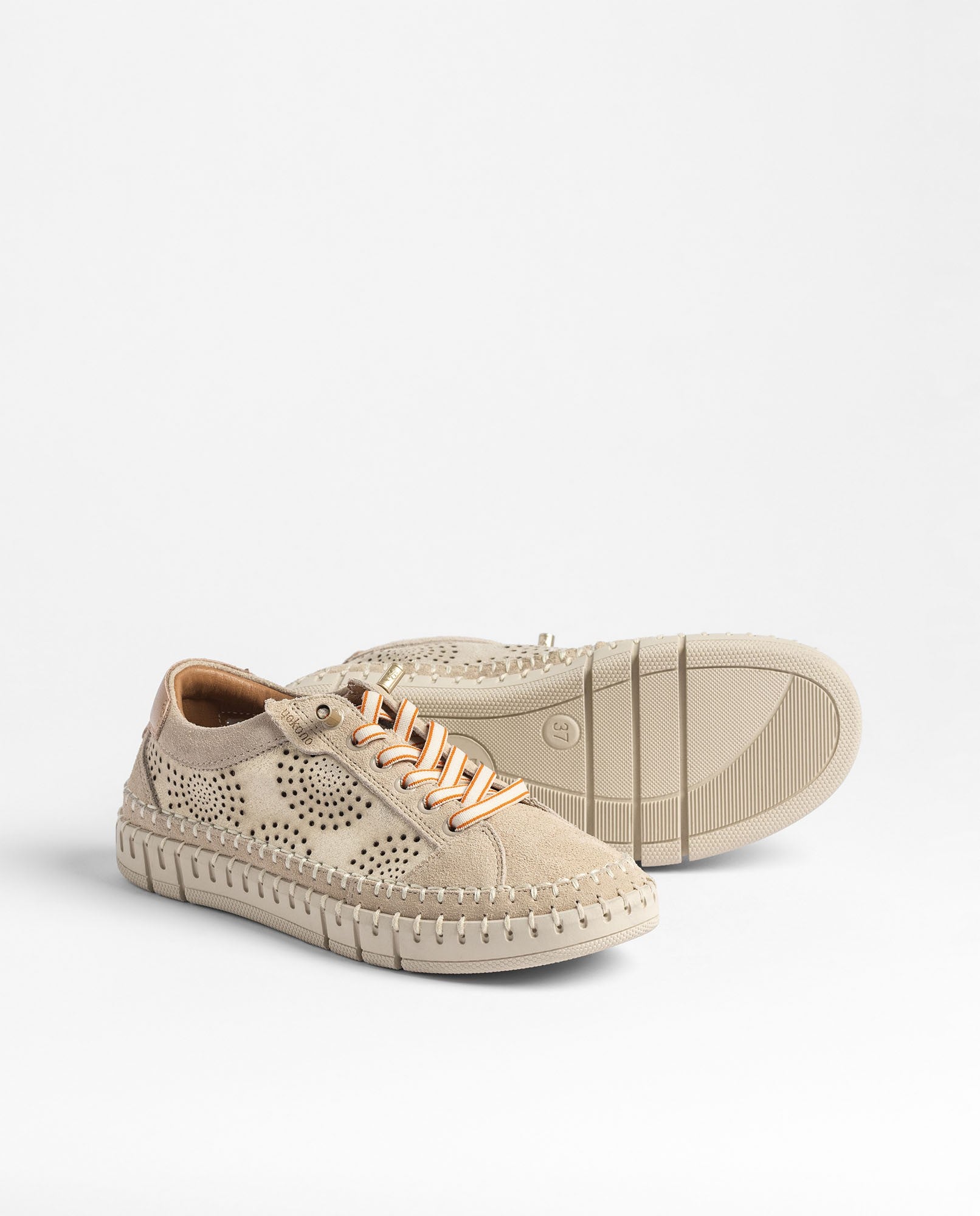 Yokono Flow 100 sneakers donna oro pelle traforata