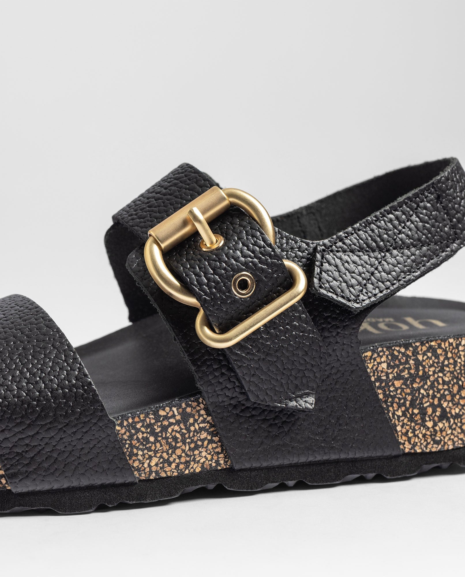 Yokono Wiwi-254 sandali plateau donna nero in pelle