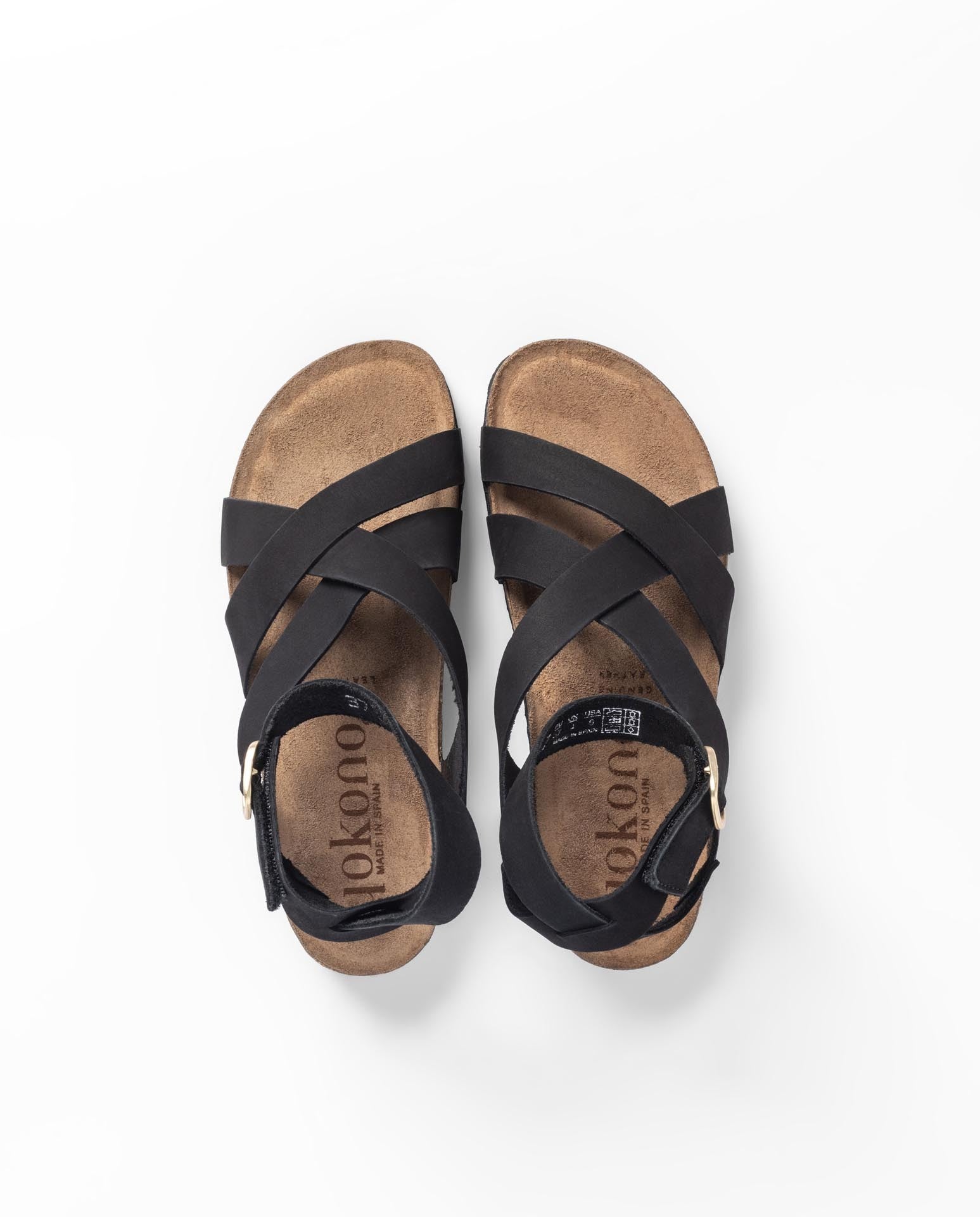 Yokono Jerba-261 sandali neri in pelle EU 35-42