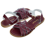 Salt-Water Sandals Retro sandali donna bordeaux in cuoio