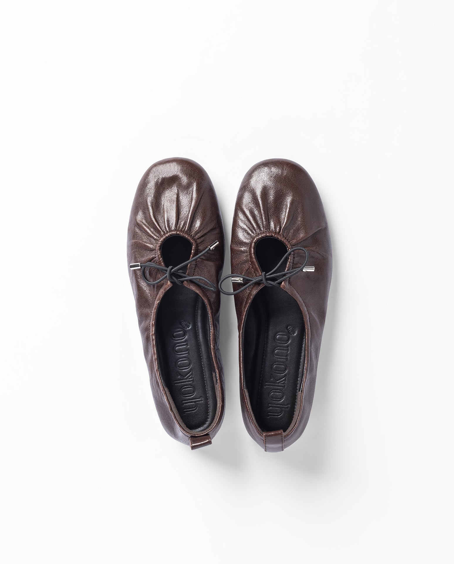 Yokono Renoir-260 ballerine donna marrone in pelle