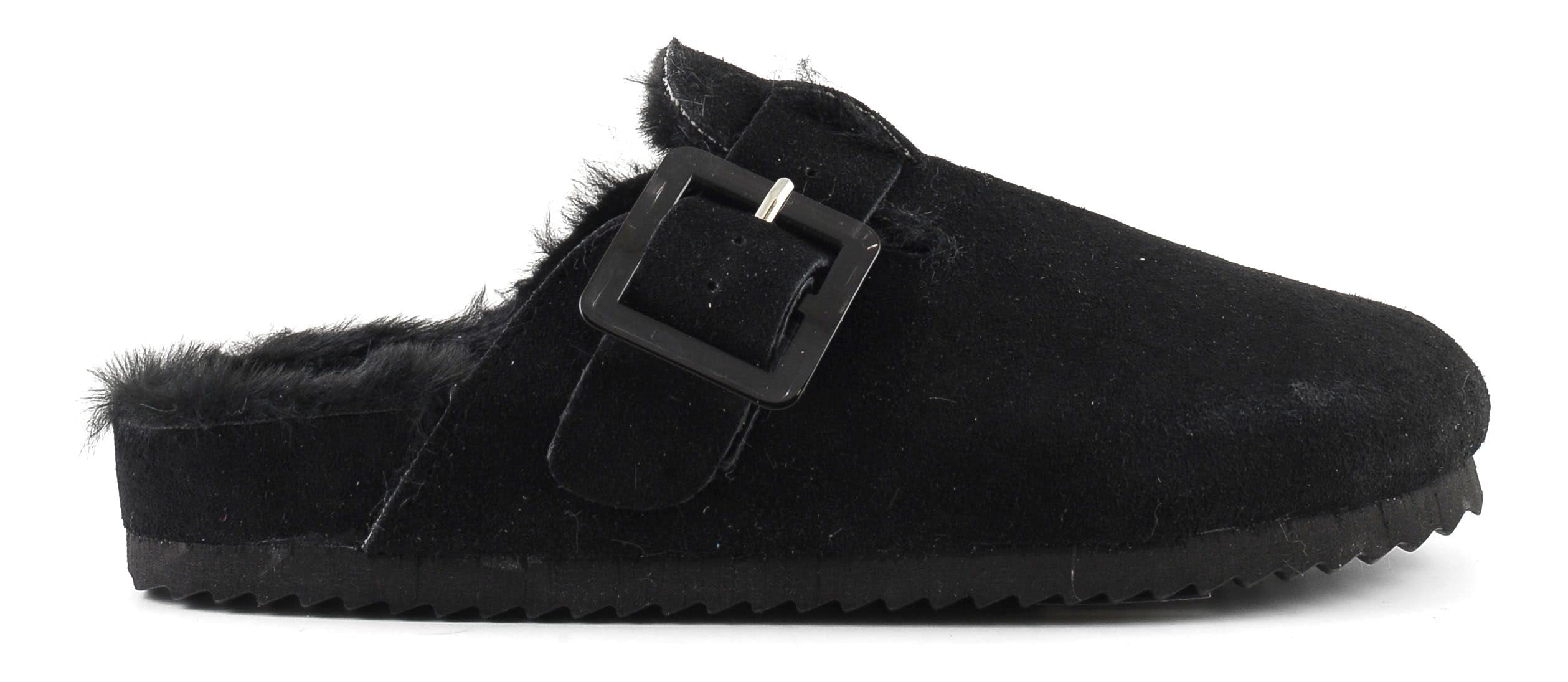 Colors of California Suede Furry Bio Closed Toe sabot nero 38 EU