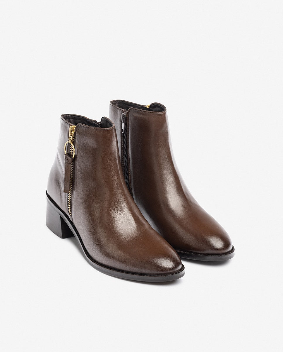 Yokono Lop-409 stivaletti donna marrone tacco 4 cm