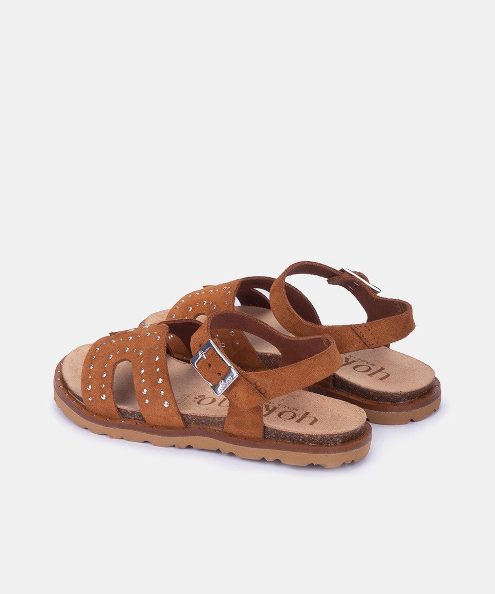 Yokono Lusbo 228 sandali bambina marroni in pelle