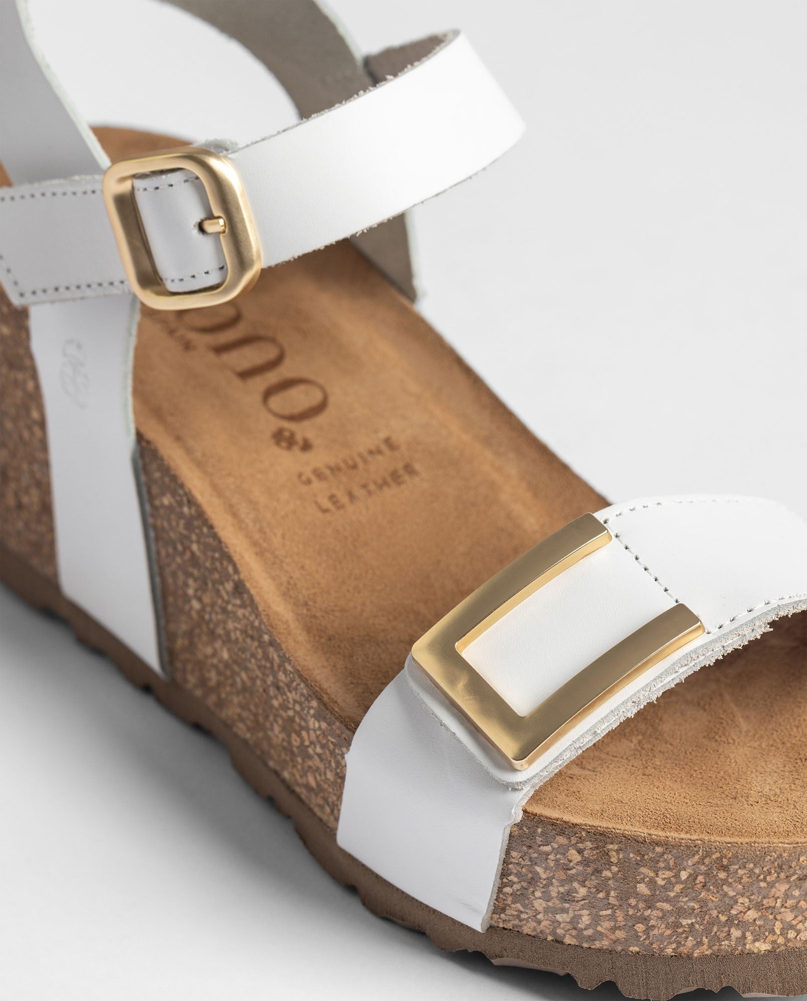 Yokono BARI-262 sandali con zeppa donna bianco sughero