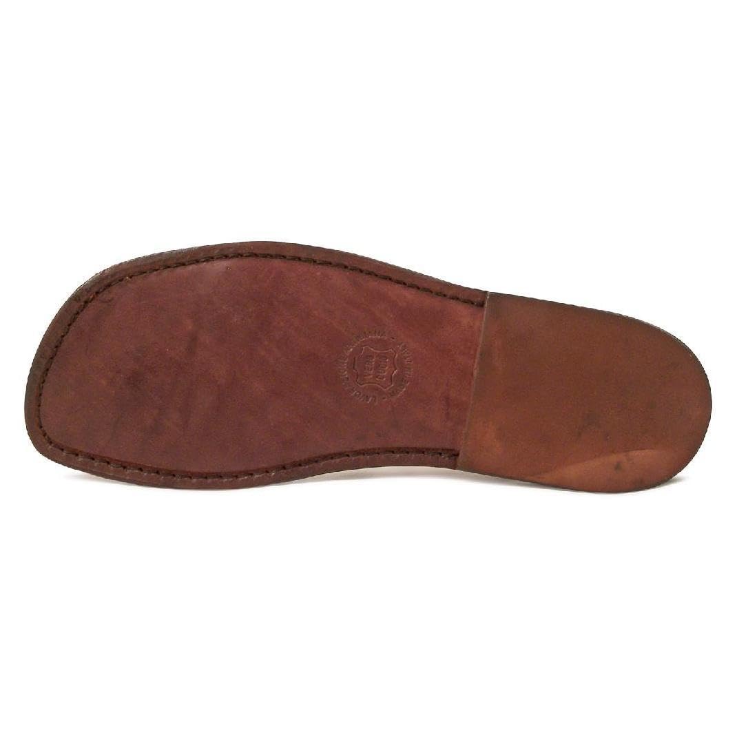 Gianluca Classica 564-U-Cuoio sandali gladiatore testa di moro