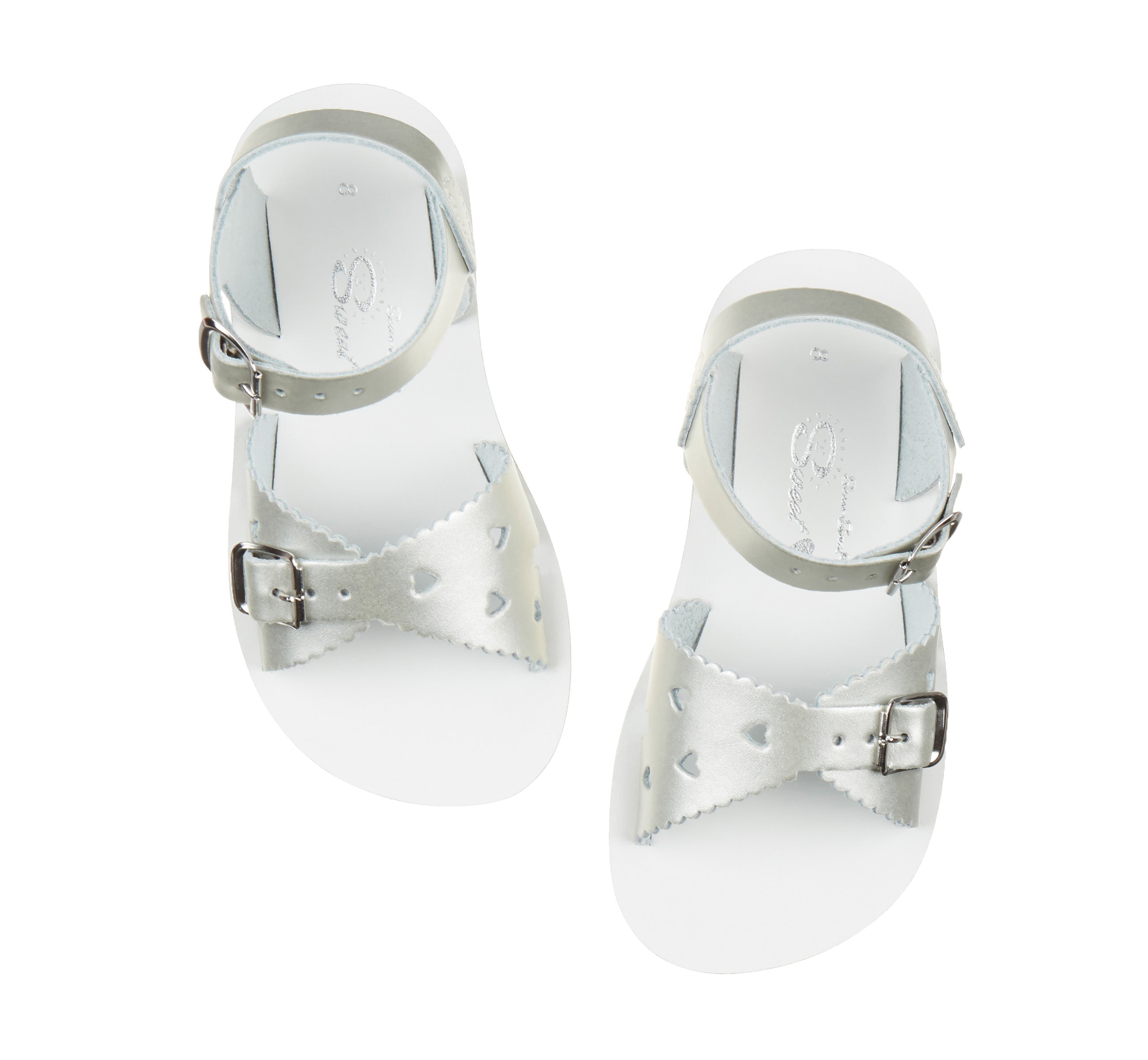 Salt-Water Sweetheart sandali bimba argento cuoio