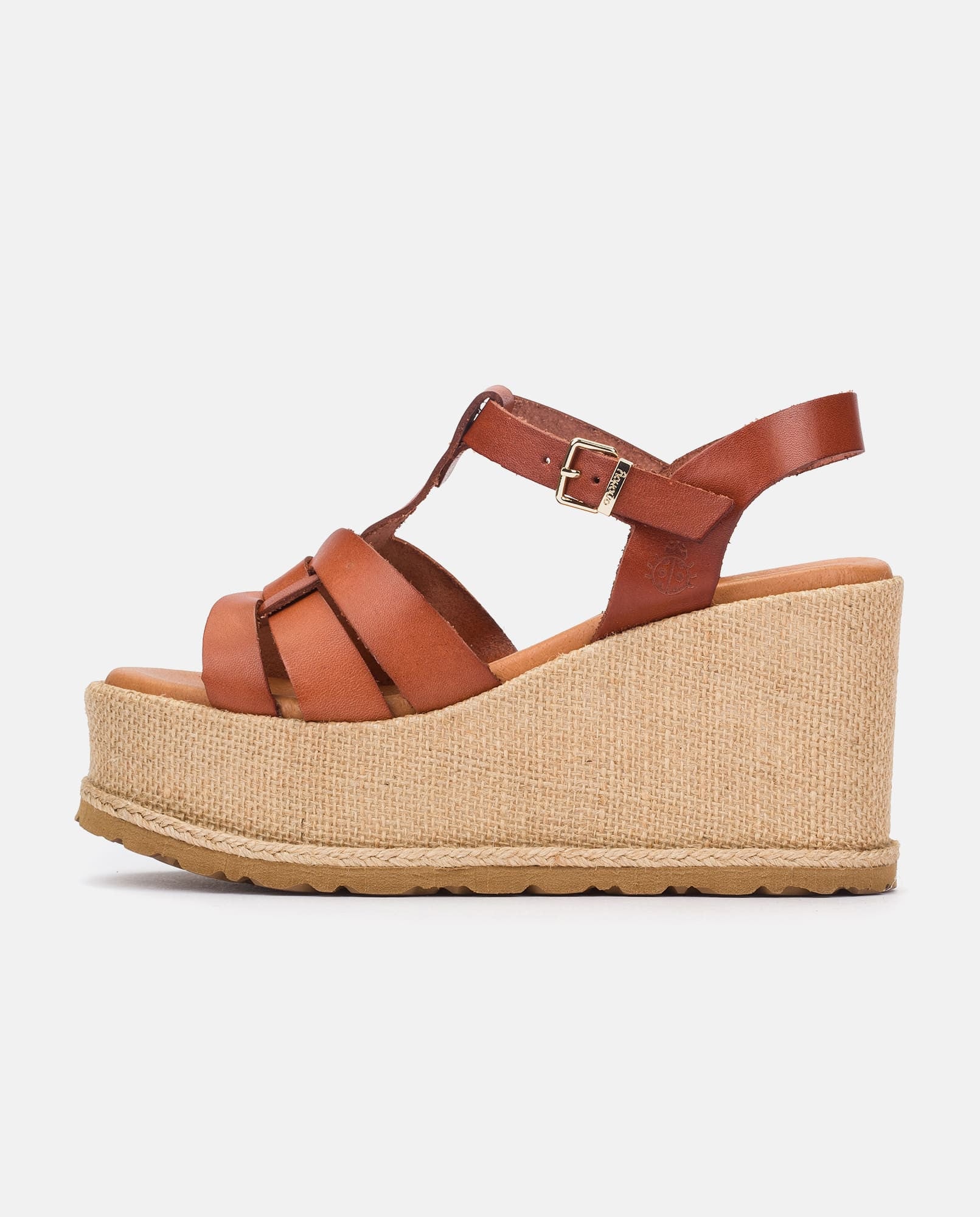 Yokono Lanzarote-002 sandali zeppa marrone 9 cm