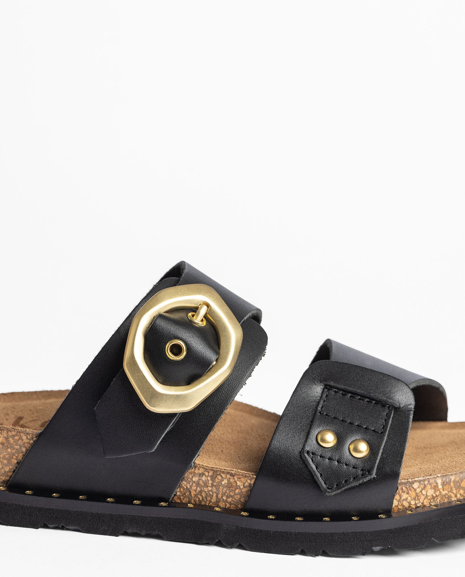 Yokono Bolus 254 sandalo basso donna nero con fibbia