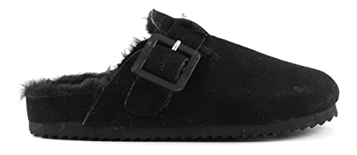 Colors of California Suede Furry Bio Closed Toe sabot nero 38 EU