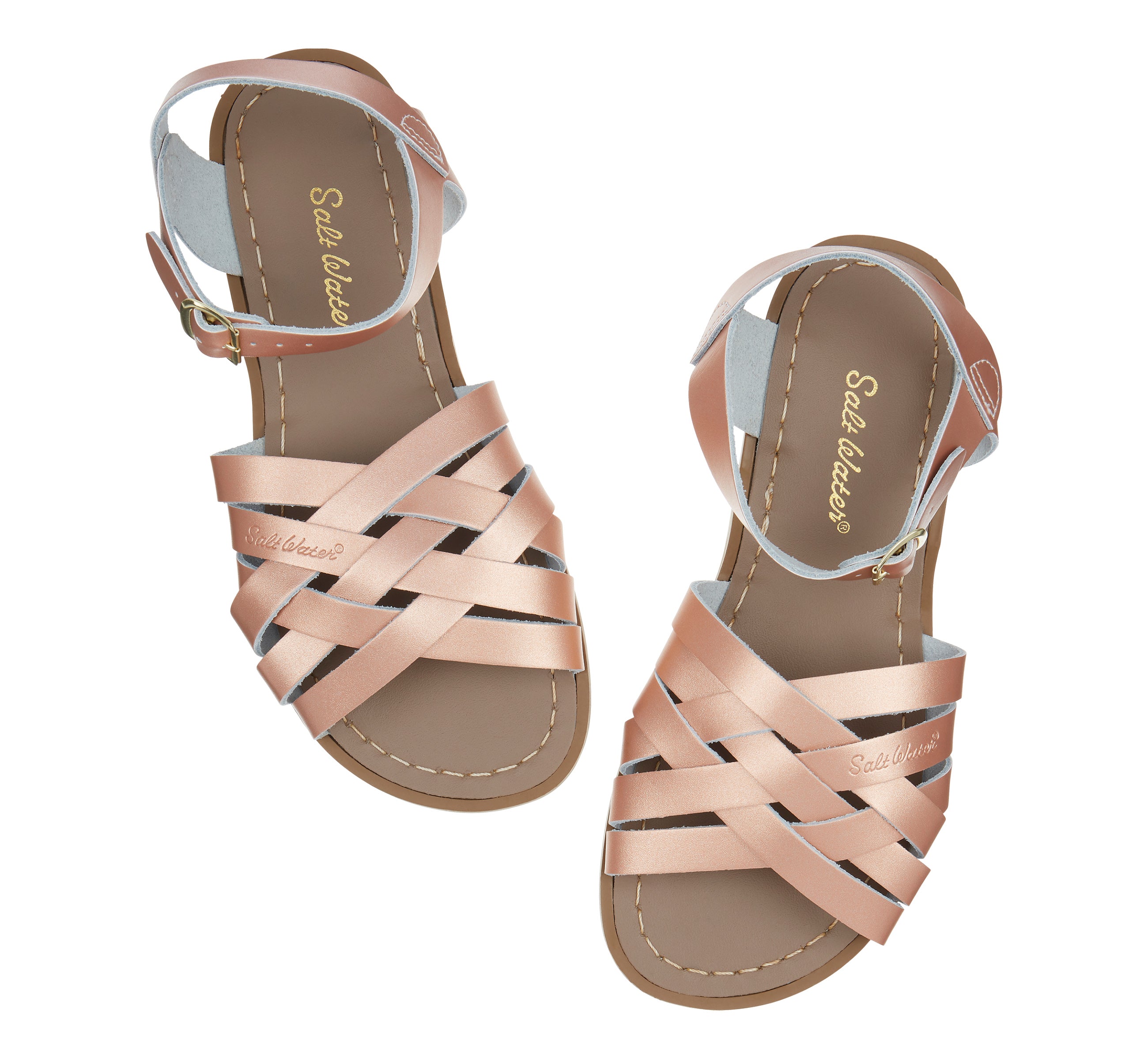Salt-Water Retro sandali bambino oro rosa impermeabili