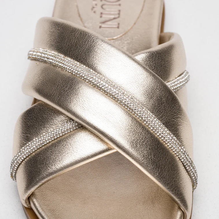 Pasquini City Chic Flexa ciabatta tortora con strass