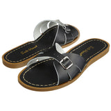 Salt-Water Classic Slide ciabatte donna nere in cuoio