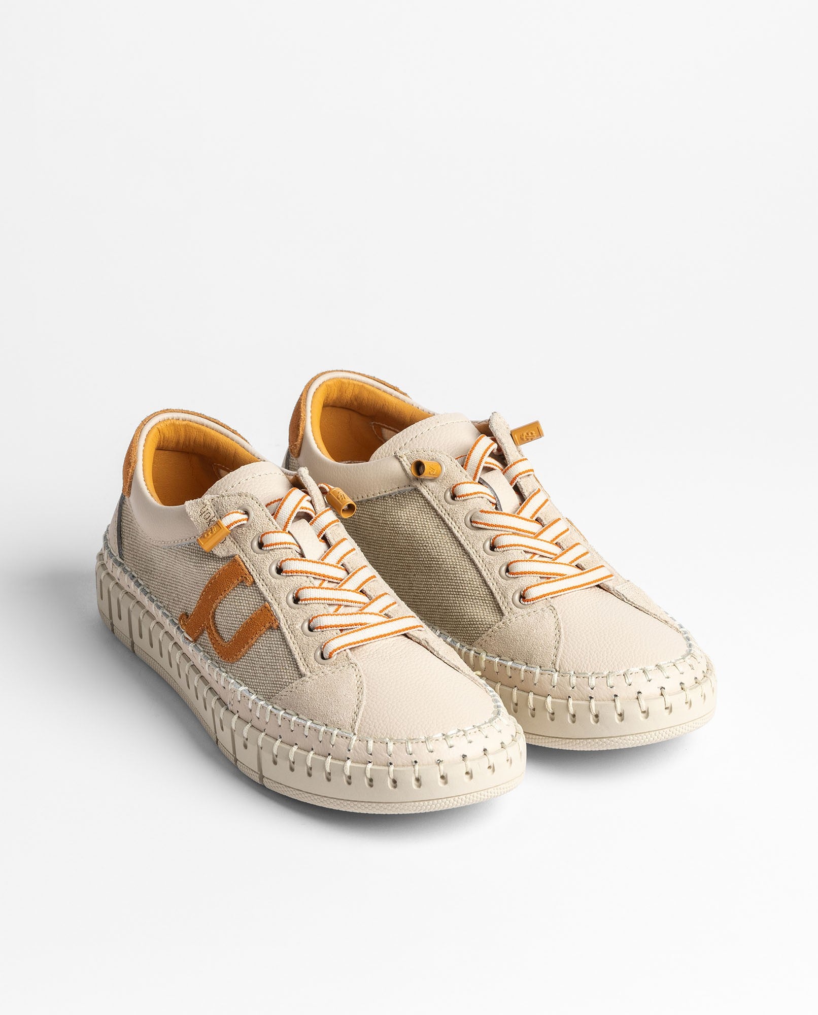 Yokono Flow-101 sneakers donna arancioni in pelle