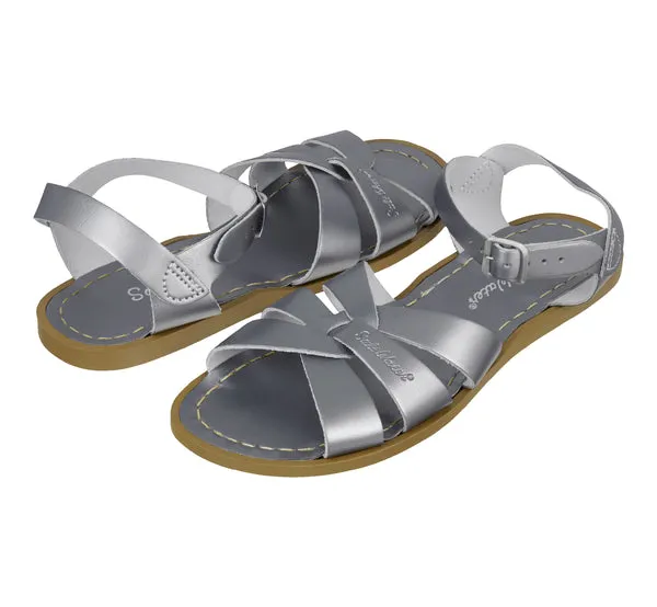 Salt-Water Original Pewter sandali bimbo in cuoio