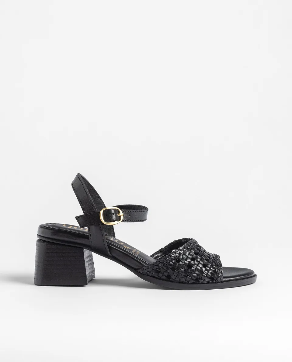 Yokono Goli 253 sandali con tacco donna neri pelle