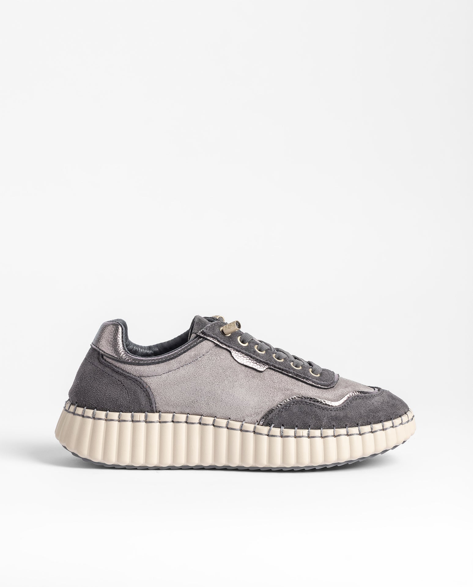 Yokono Vanna-262 sneakers donna grigio in pelle
