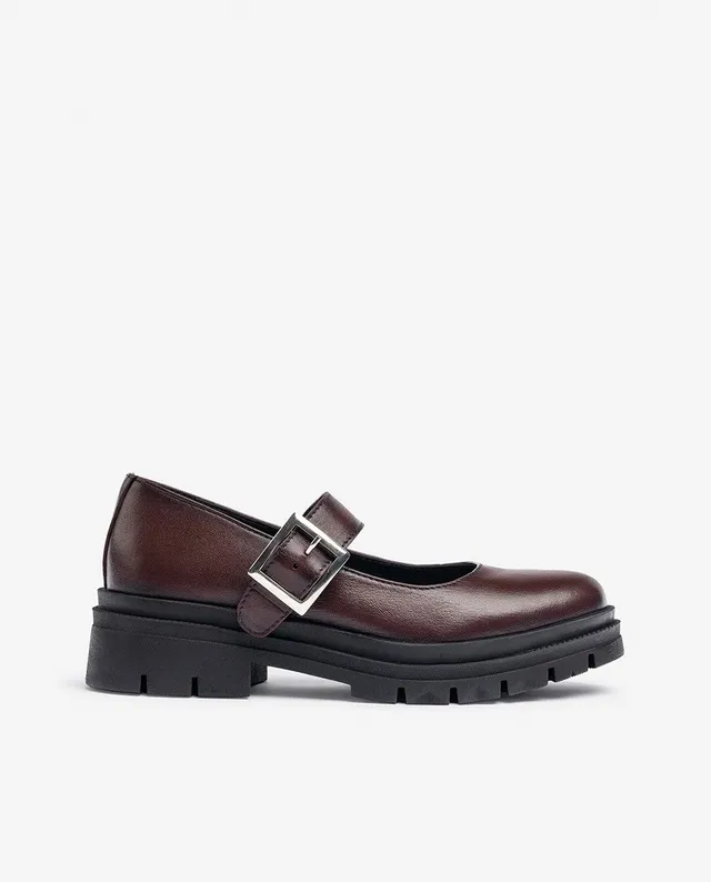 Yokono Cham 006 scarpe donna bordeaux pelle fibbia