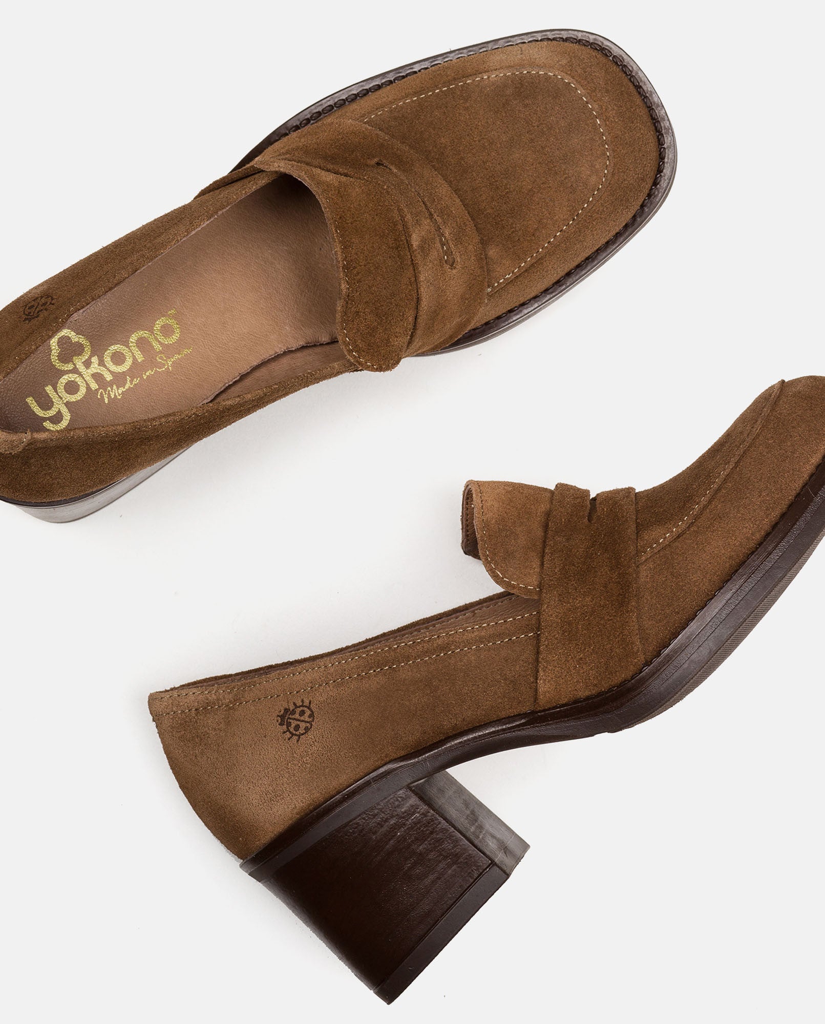 Yokono Landas-001 scarpe donna marroni tacco 6 cm
