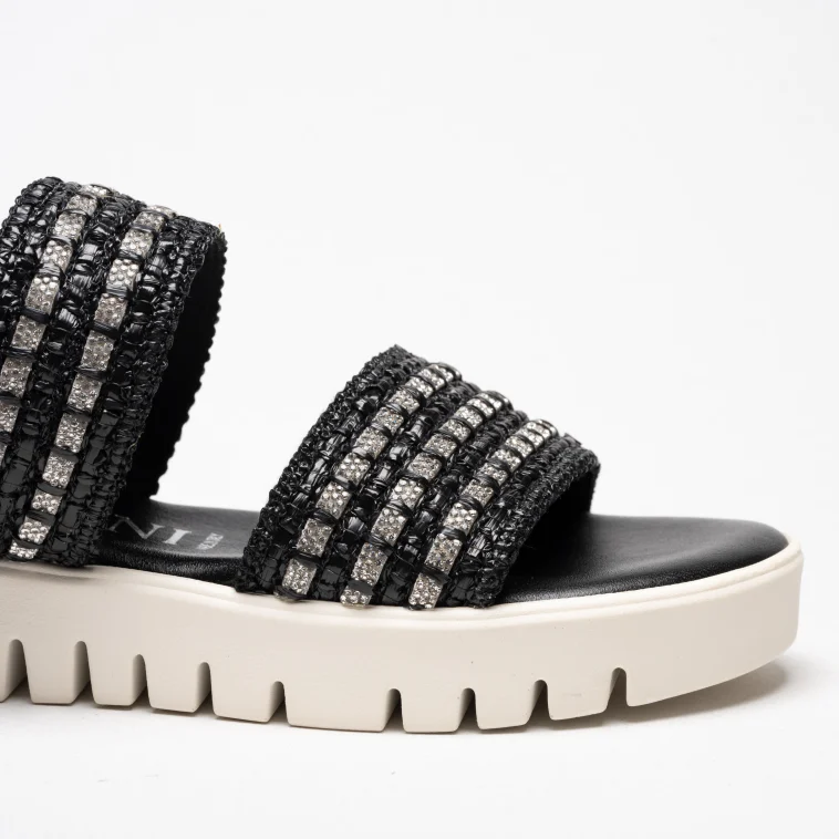 Pasquini City Chic Lisa sandalo nero con strass