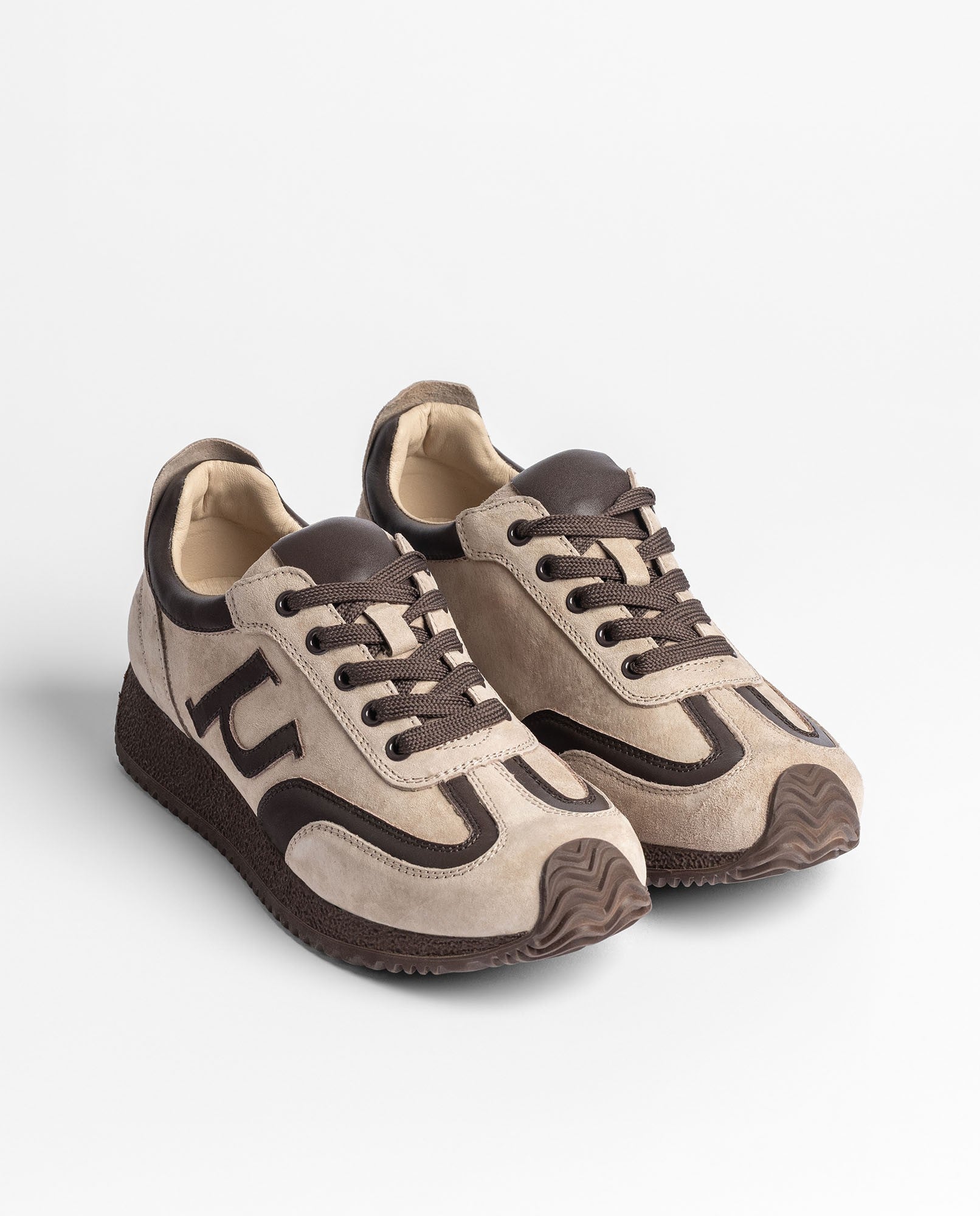 Yokono Guam-002 sneakers donna marrone in pelle
