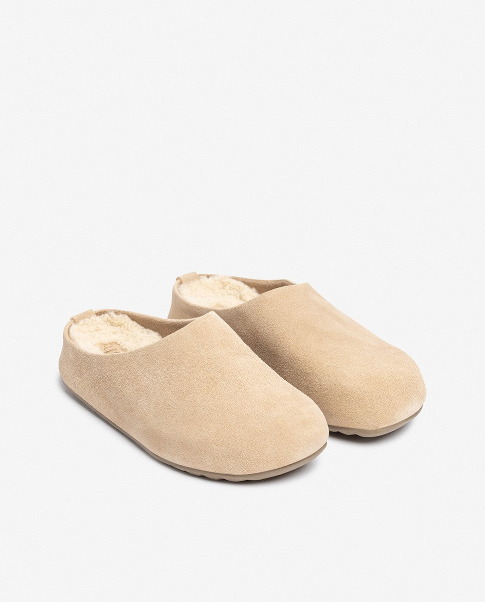 Yokono Cholo 001 zoccoli donna beige in pelle
