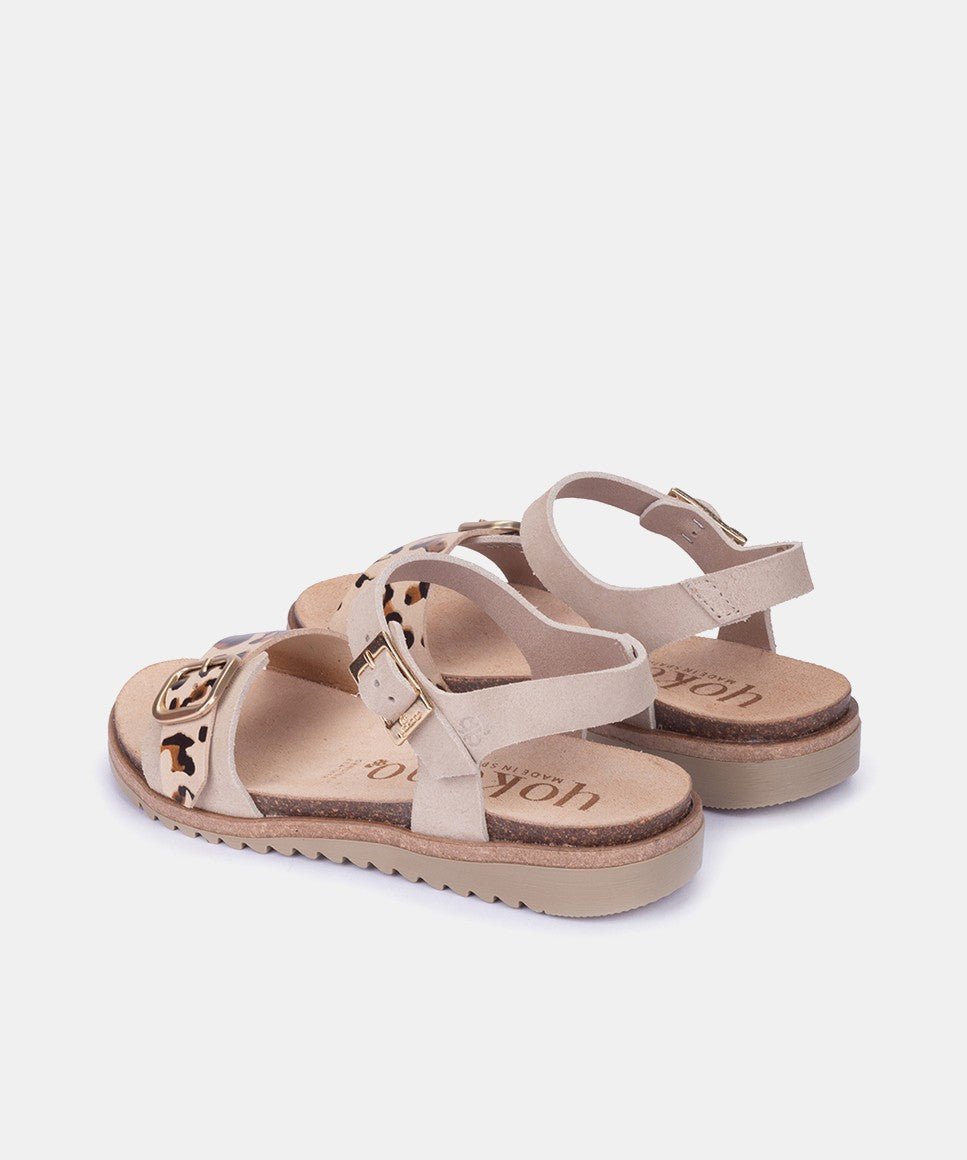 Yokono Haiti-314 sandali bambina beige in pelle