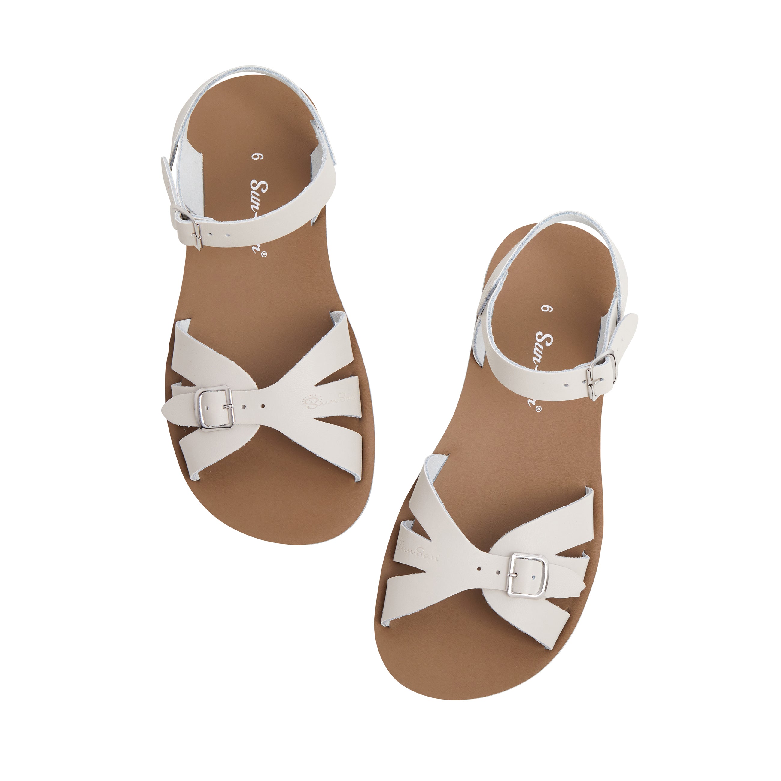 Salt-Water Boardwalk sandali donna Stone in cuoio