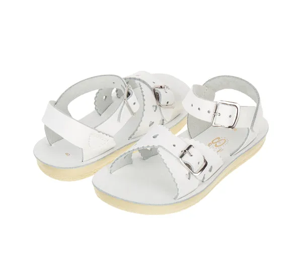 Salt-Water Sweetheart sandali bambina bianco in cuoio