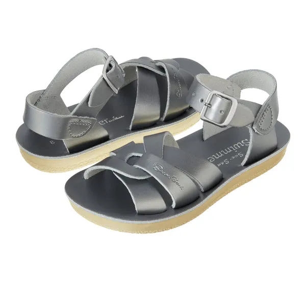 Salt-Water Swimmer sandali zinco grigio bambino in cuoio