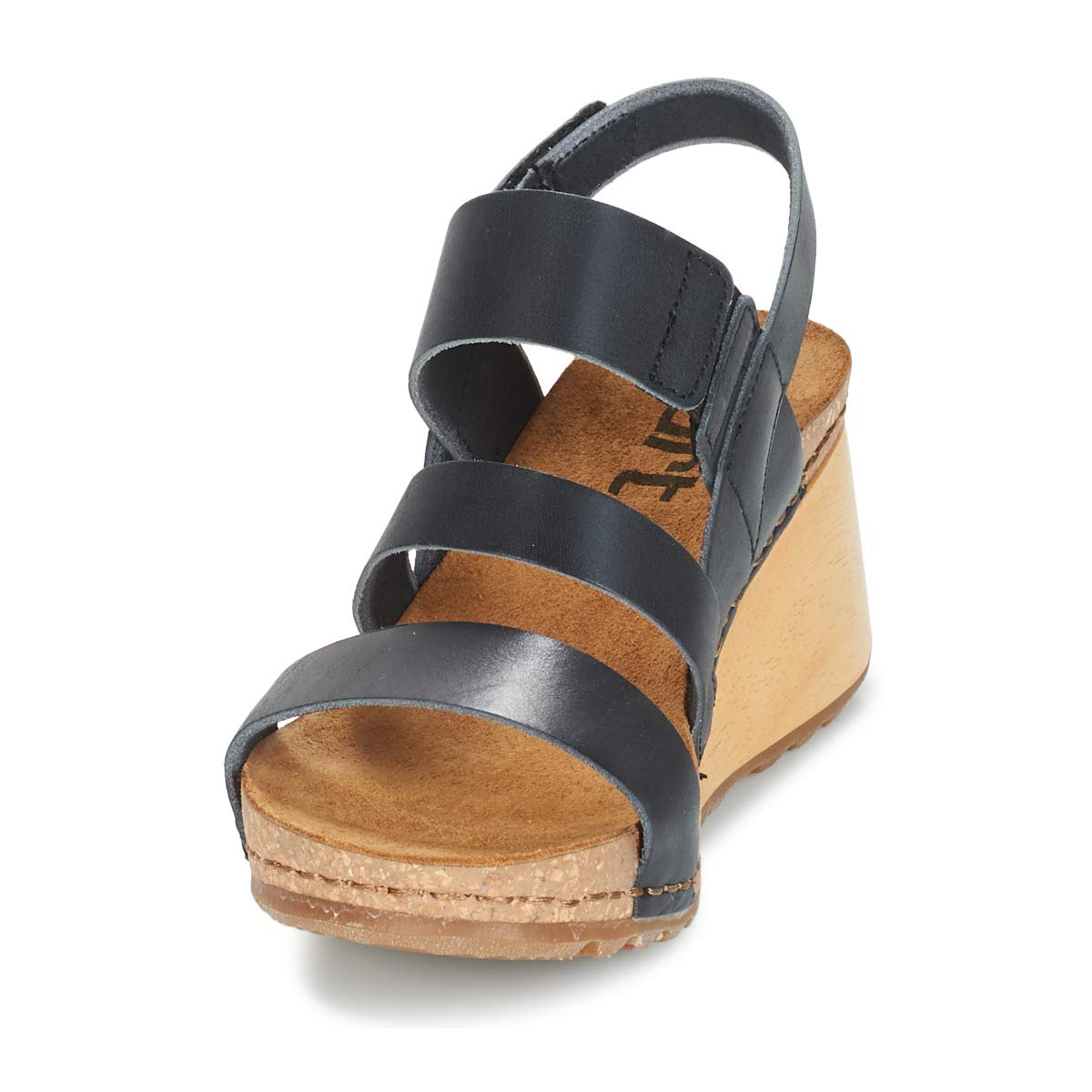 ART Borne sandali donna punta aperta EU 39 zeppa legno